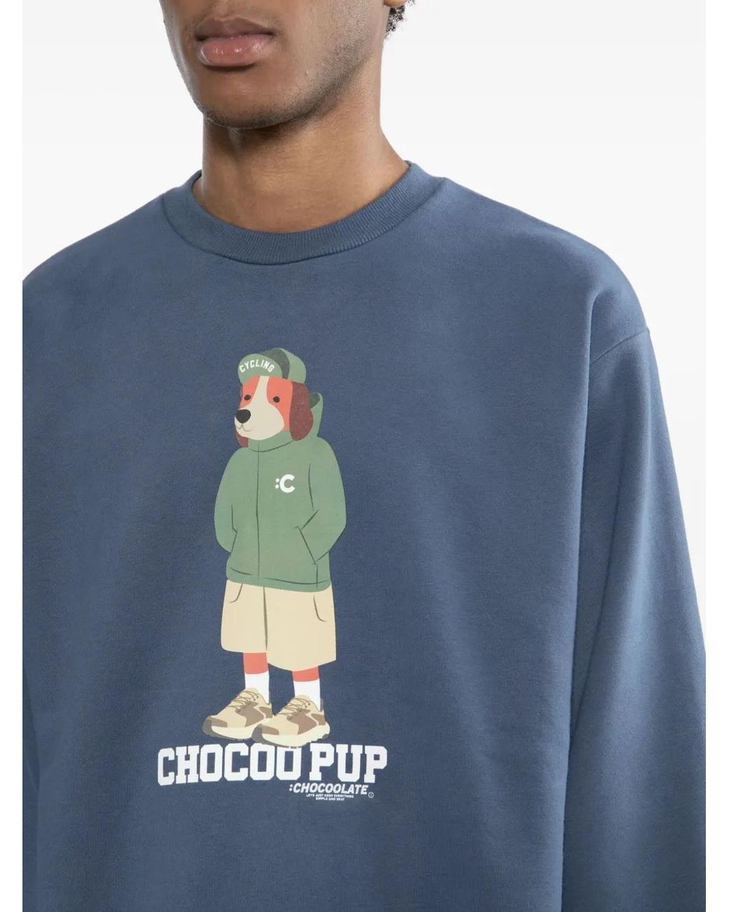 Chocoolate Blue Graphiced Sweatshirt for men