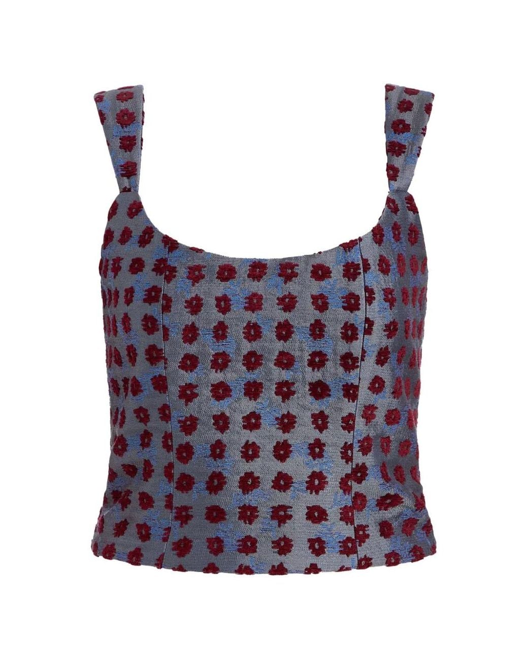 Markarian Purple Maisie Floral Jacquard Top
