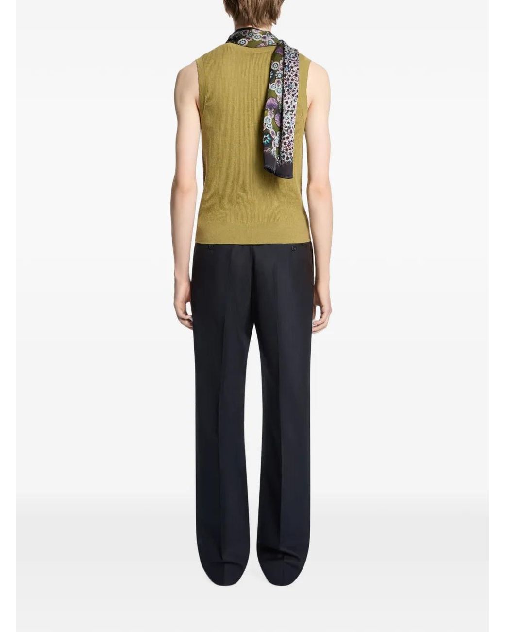 Dries Van Noten Natural Jacquard Wool Sweater for men