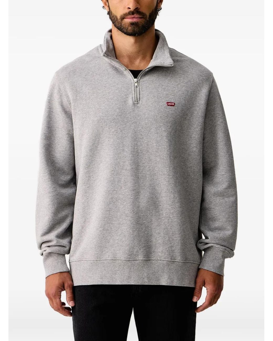Sweat Zippé À Patch Logo Levi's en coloris Gray