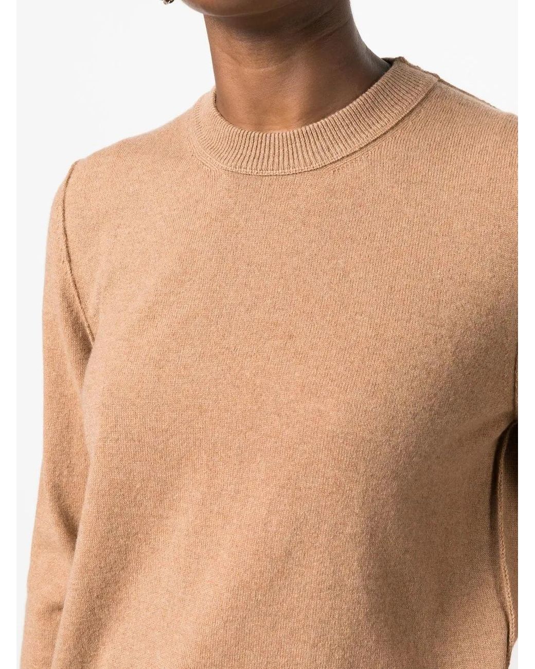 Maison Margiela Natural Crew-Neck Cashmere Jumper