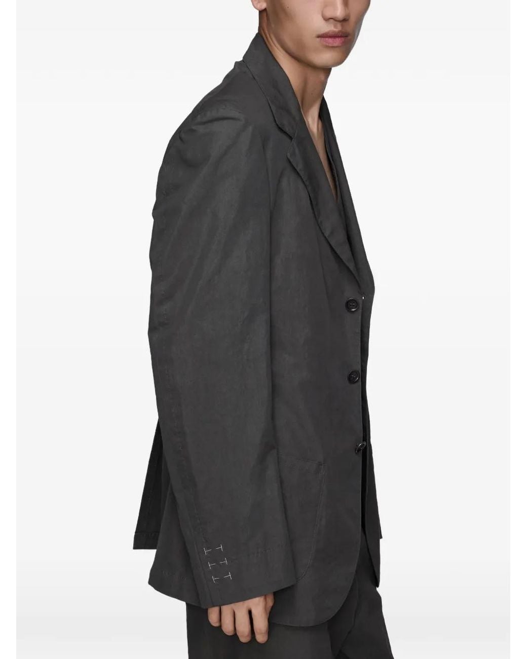 Maison Margiela Black Cotton Silk Jacket for men