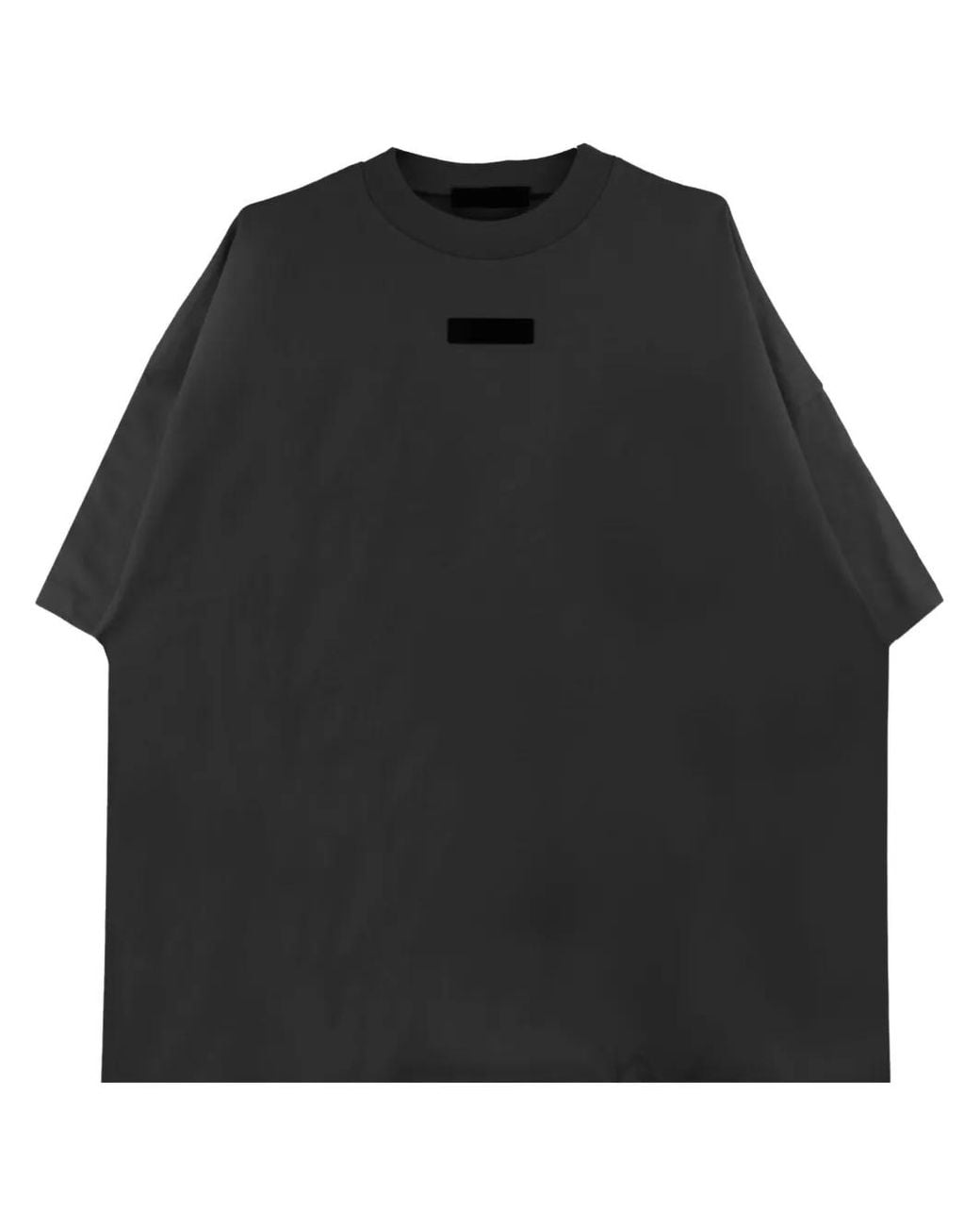 Fear Of God Black Logo-Appliqué Cotton T-Shirt for men