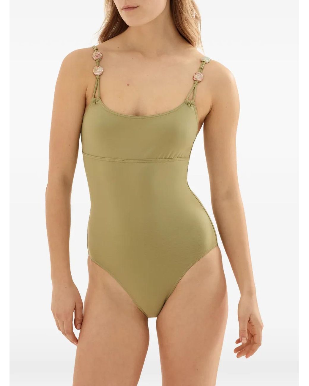 Eres Green Lynda Bead-Embellished Swimsuit