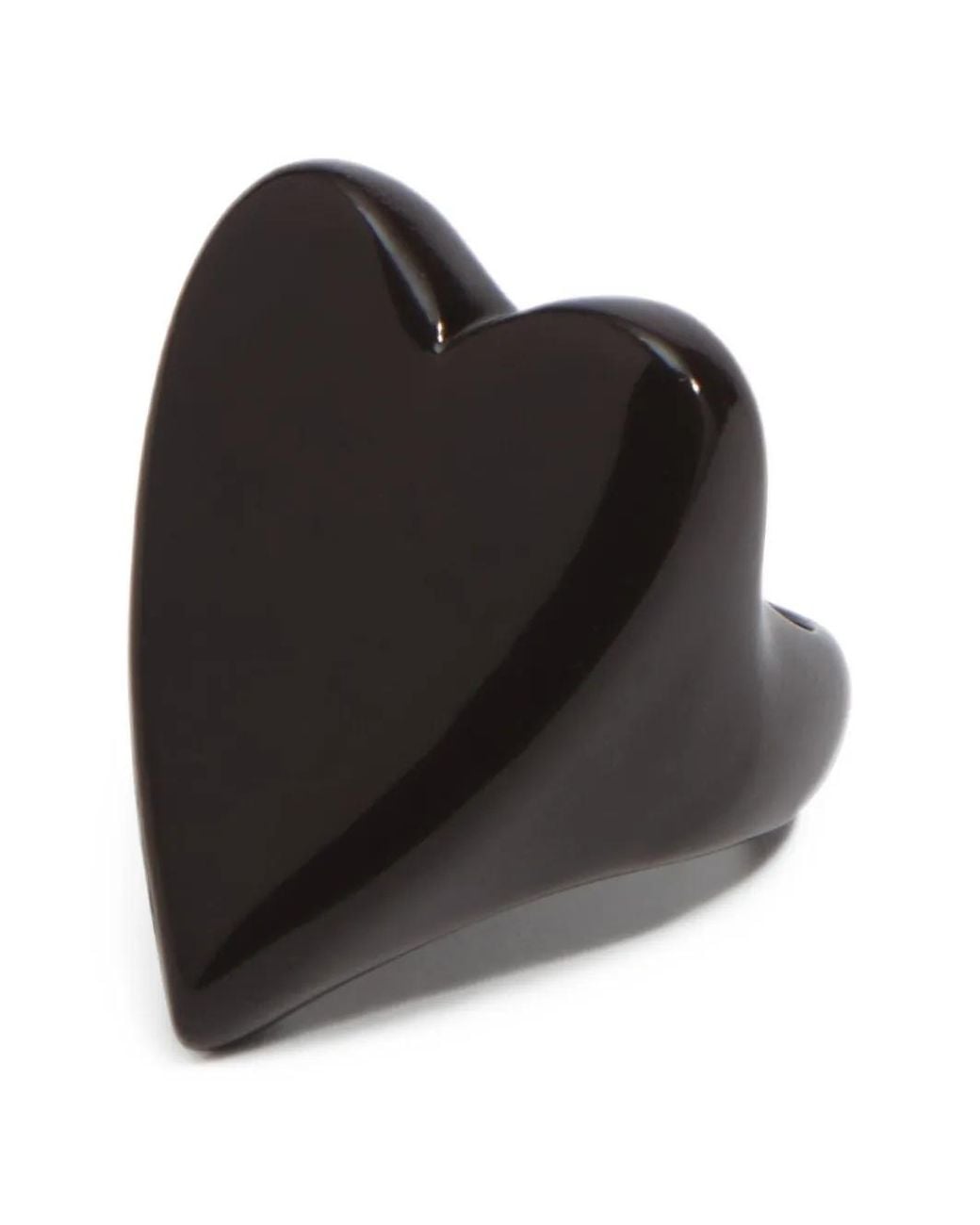 Bimba Y Lola Black Lacquered Heart Ring