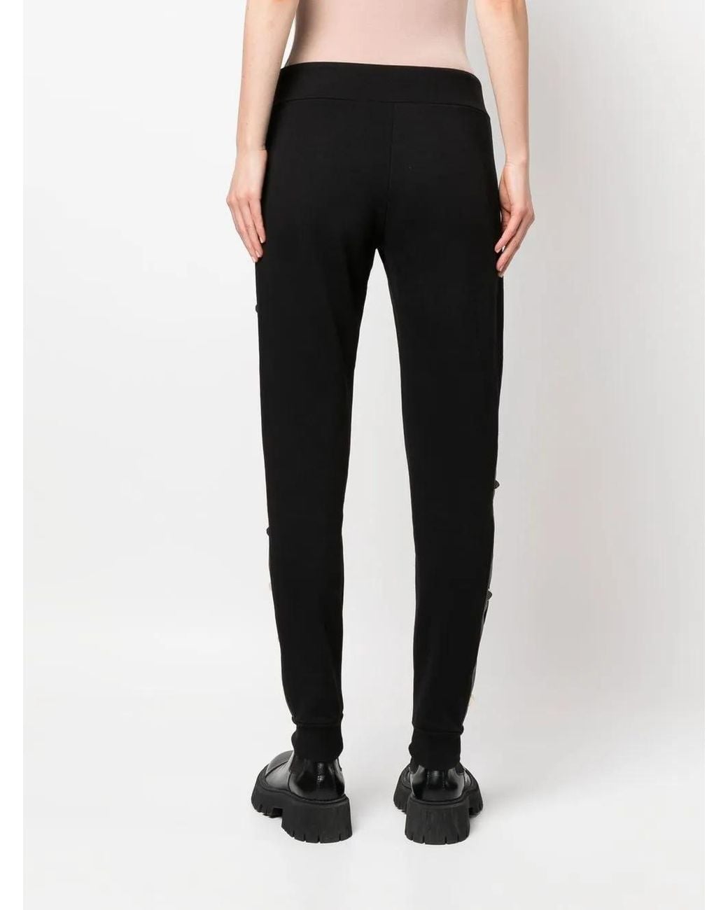 Philipp Plein Studded Side Panel Track Pants Black