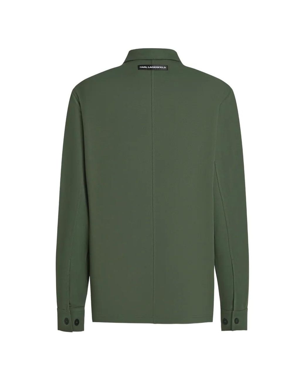 Karl Lagerfeld Green Buttoned Overshirt for men