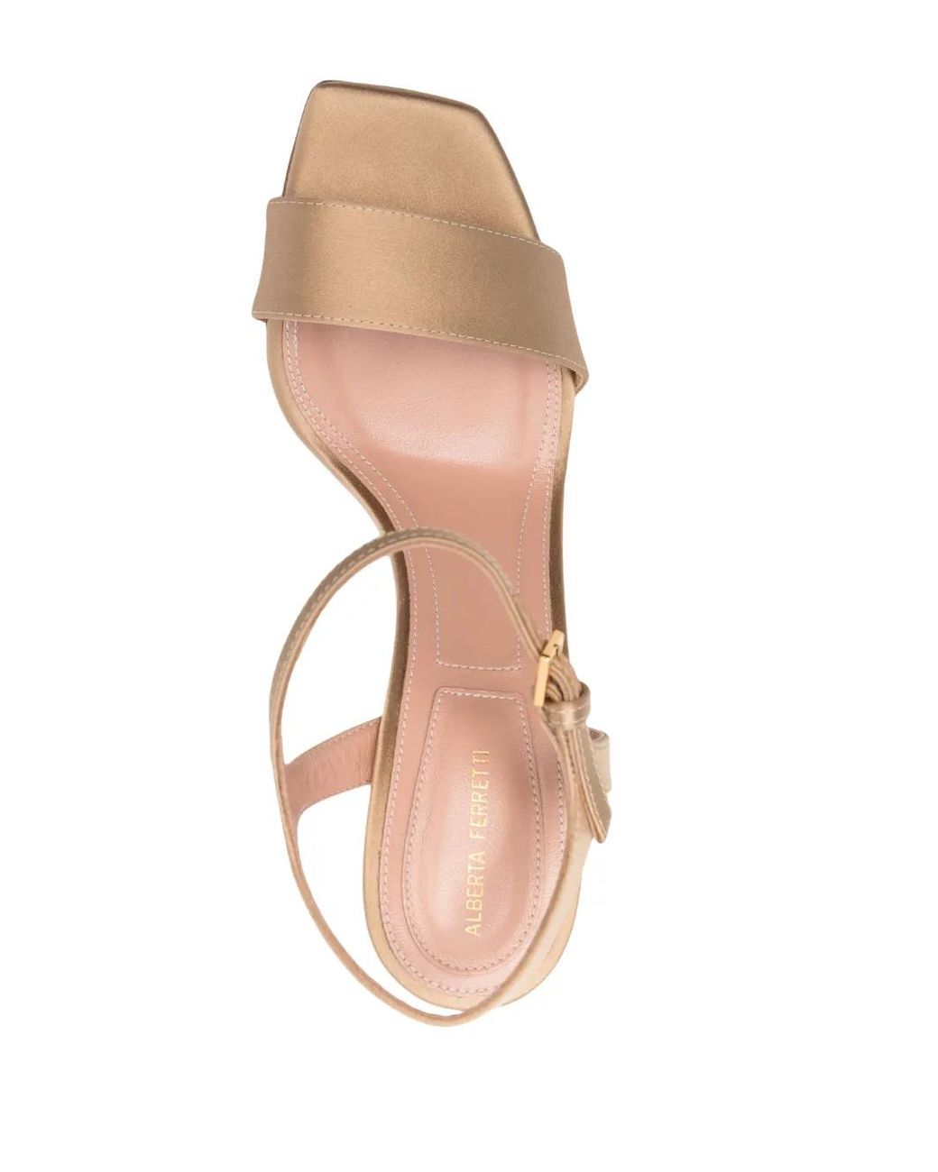 Alberta Ferretti Natural 90Mm Ankle-Strap Sandals