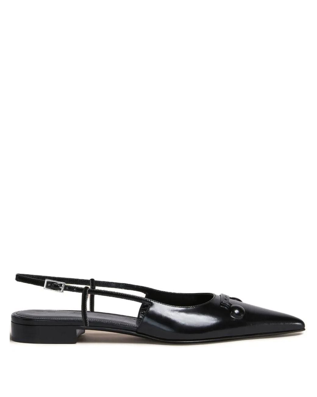 Marni Black Pointed-Toe Slingback Sandals