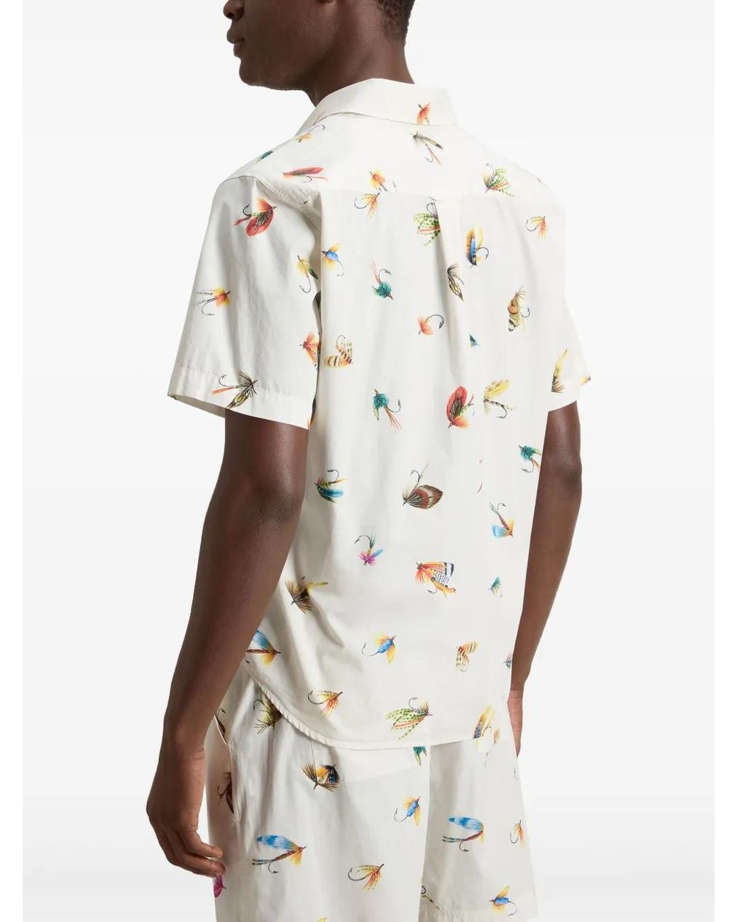 Woolrich White Graphic-Print Shirt for men