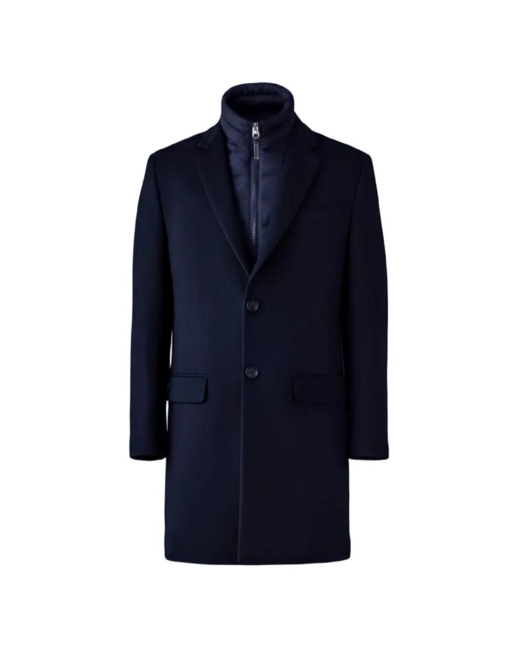Mackage Blue Skai-Slb Wool Coat for men