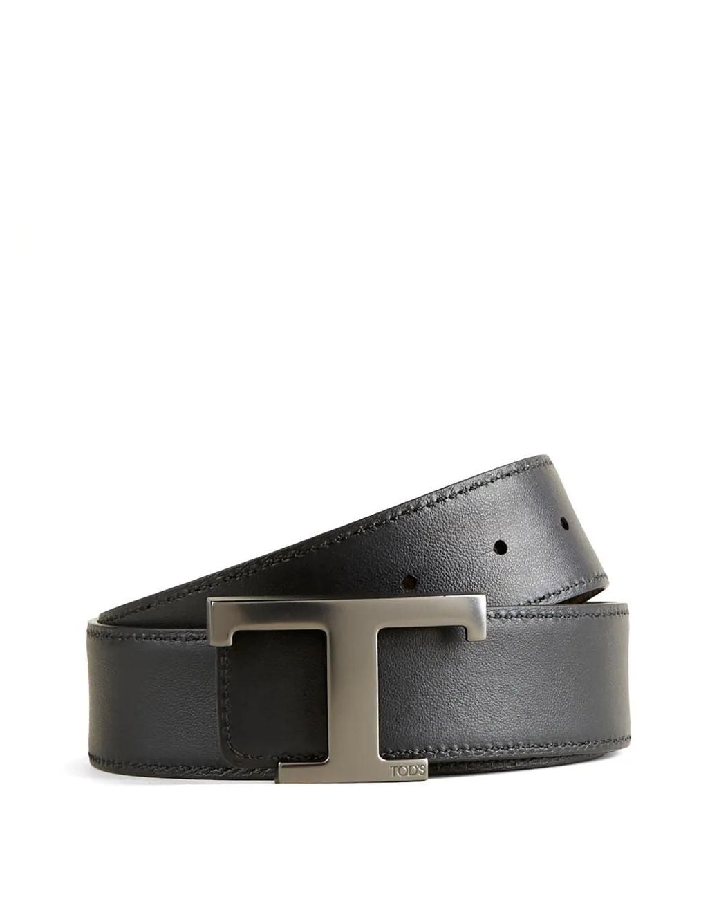 Tod's Gray T Timeless Reversible Belt for men