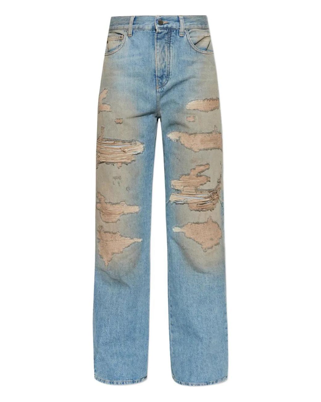 Amiri Blue Distressed Ripped Jeans for men