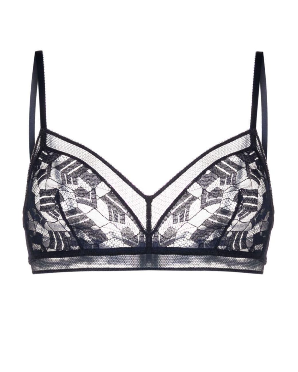 Eres Onctueux Lace Triangle-cup Bra in Black