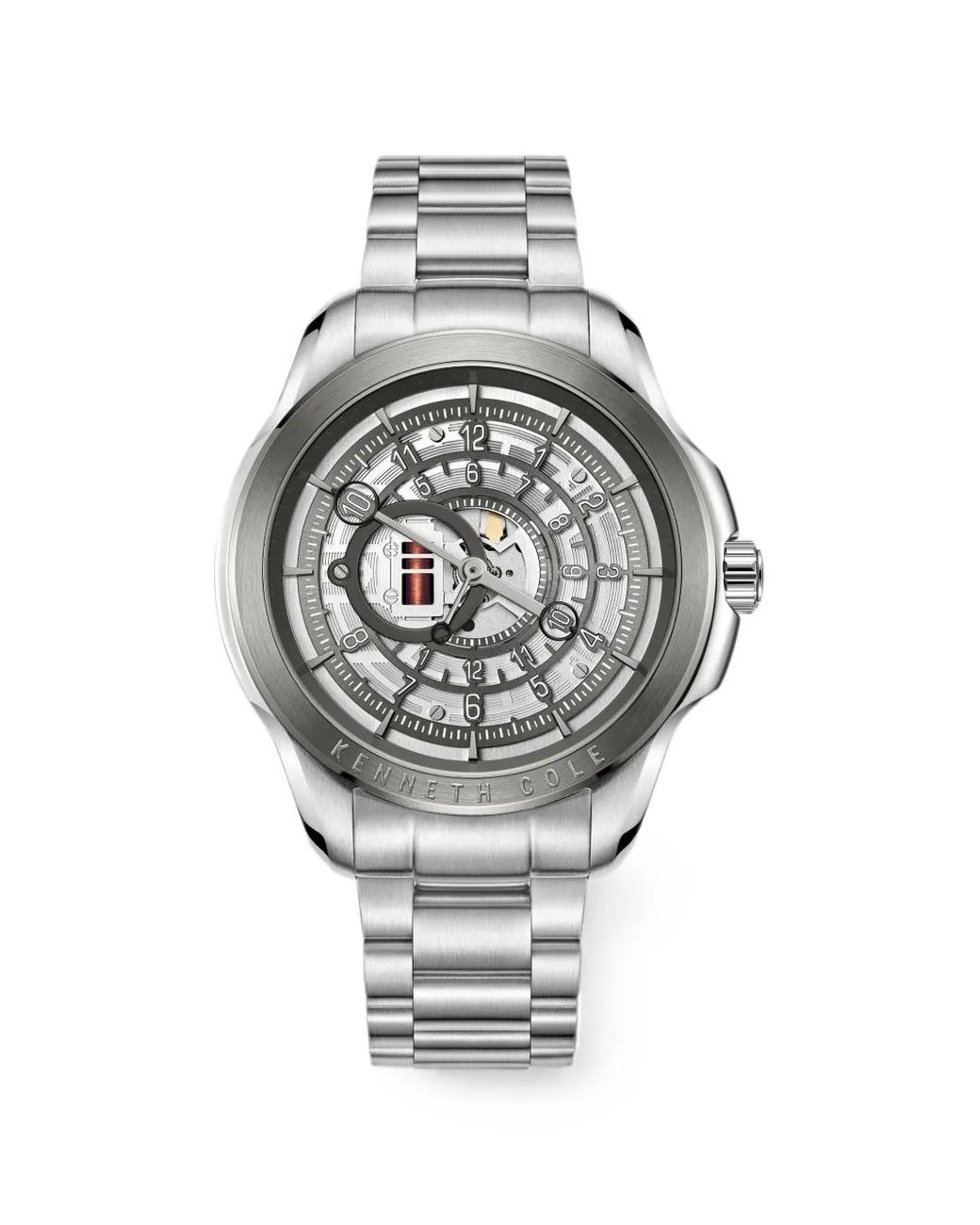 Kenneth Cole Gray Montre Skeleton Mm for men
