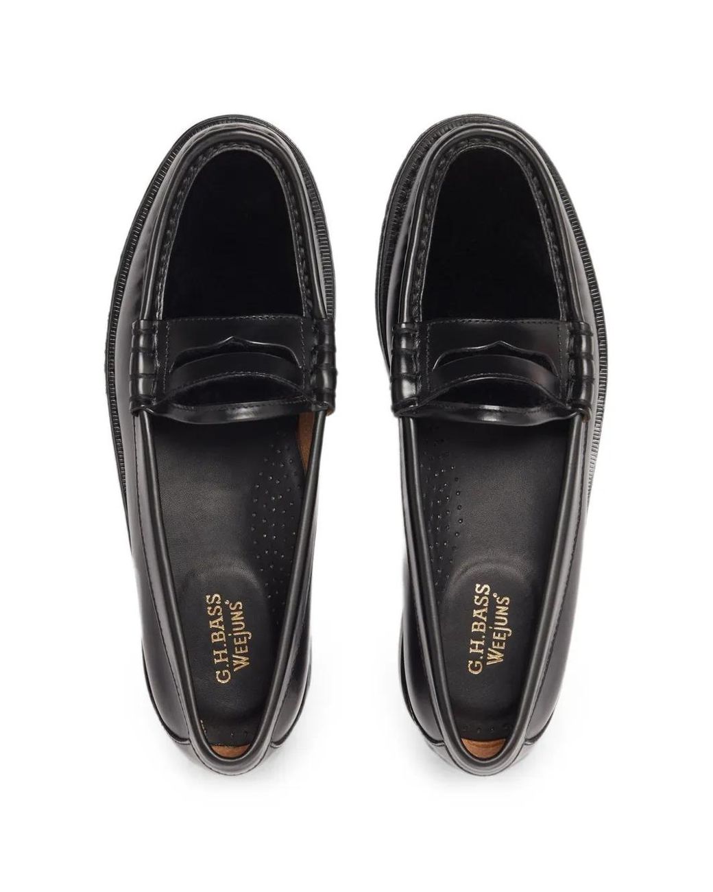 G.H.BASS White Mocassins Weejuns Lincoln for men