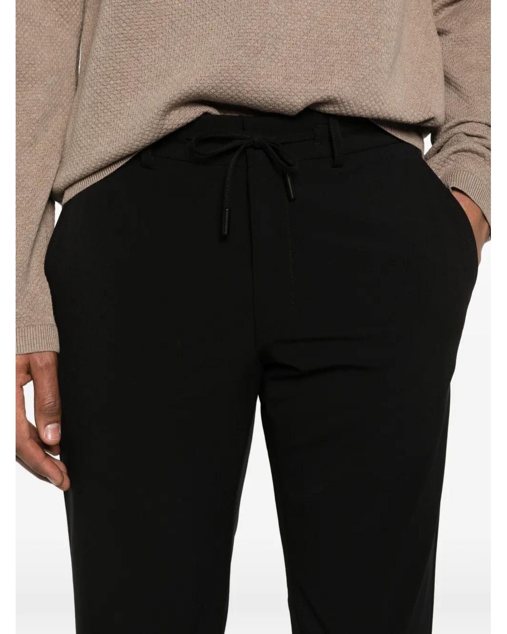 Karl Lagerfeld Black Pace Drawstring Trousers for men