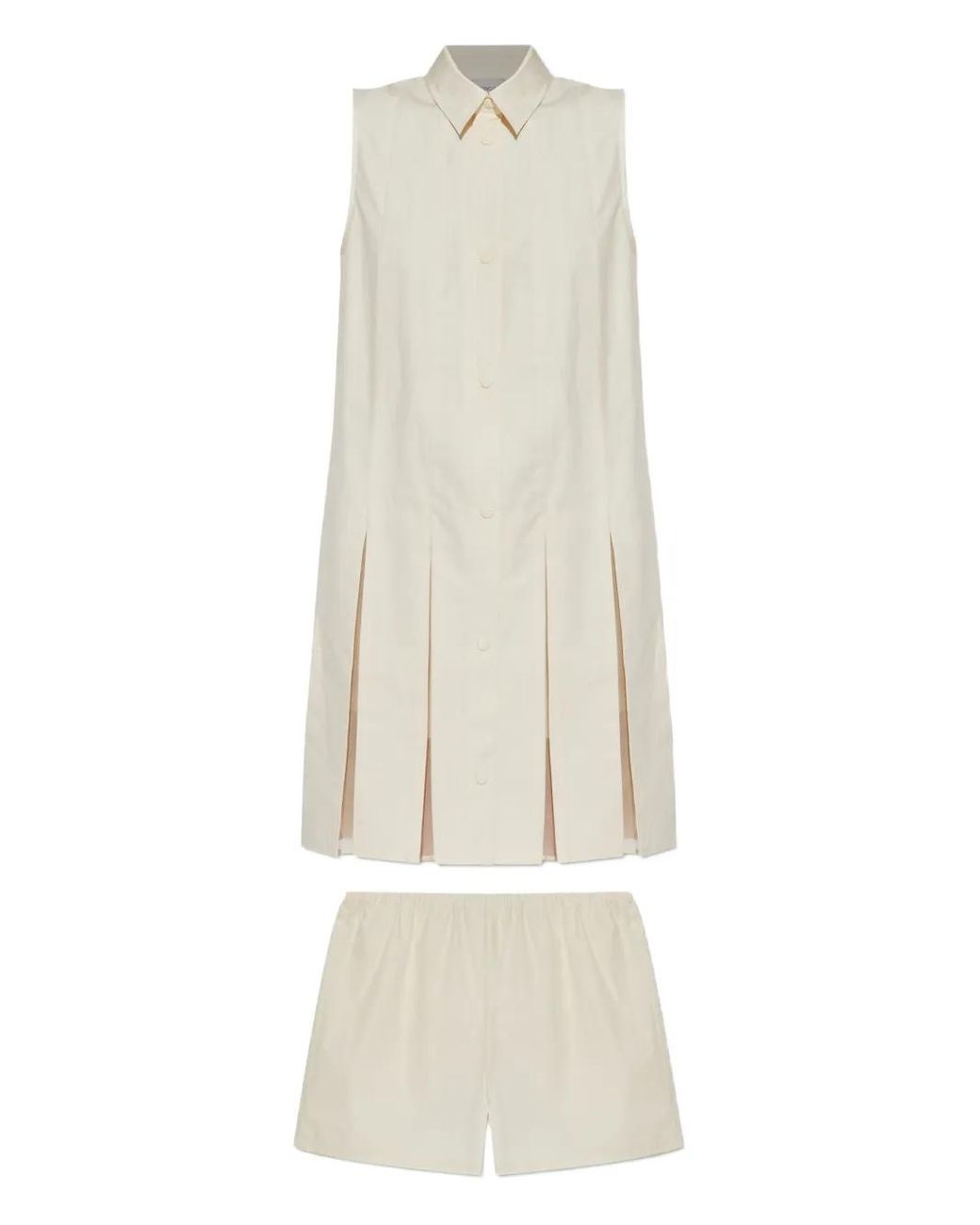 Moncler White Cotton Mini Dress