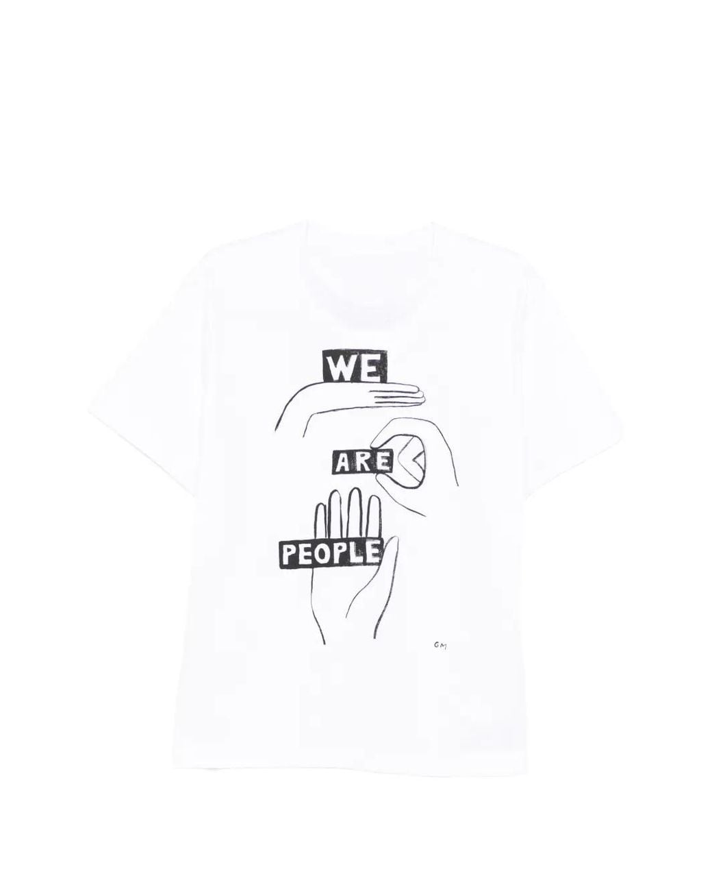 Sacai White Graphic-Print Cotton T-Shirt for men