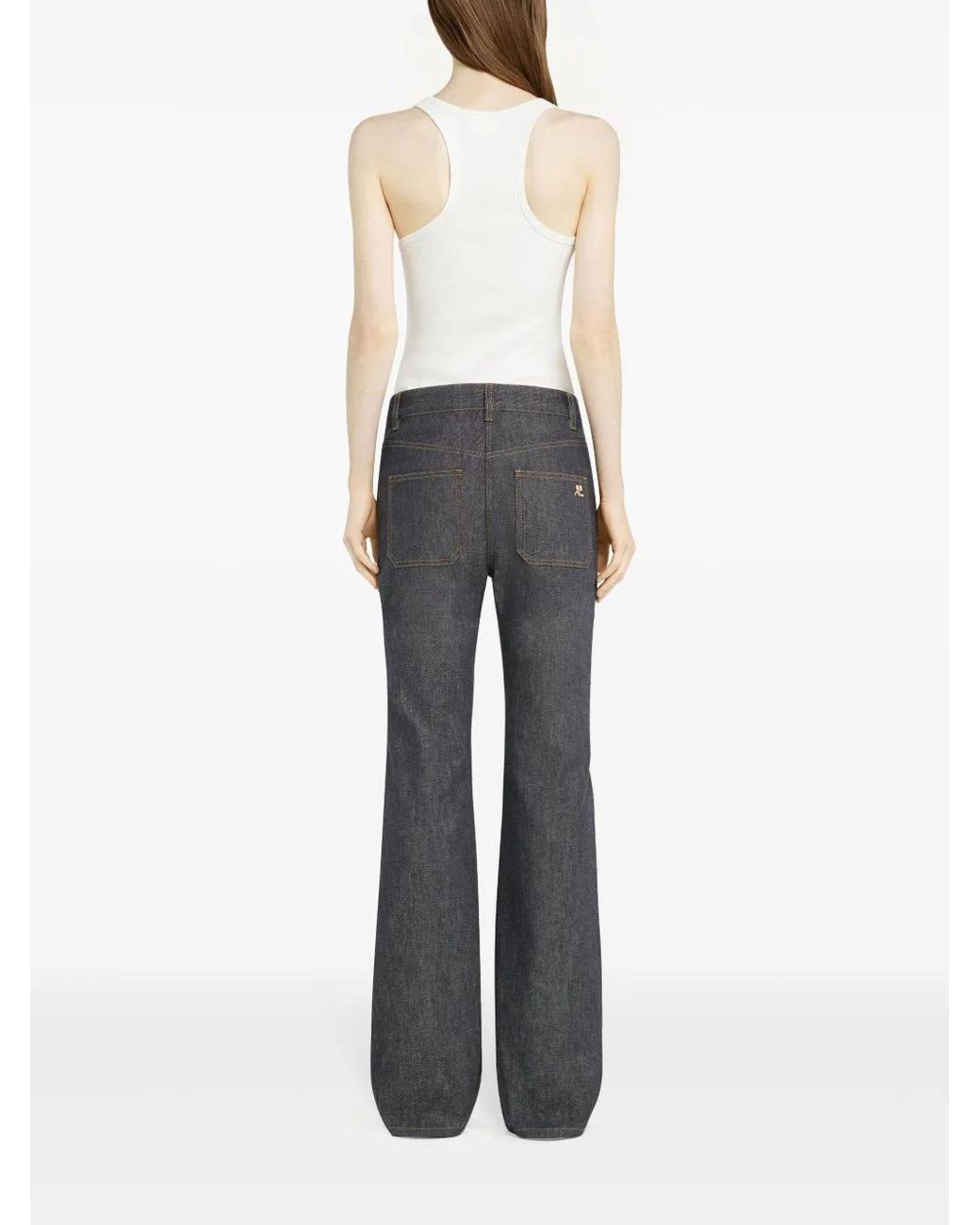 Courreges Gray Bootcut Jeans