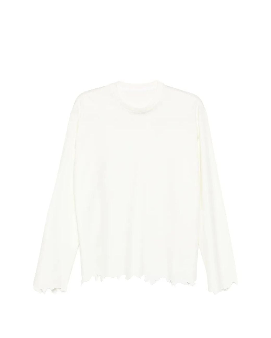 JNBY White Asymmetric-Hem T-Shirt