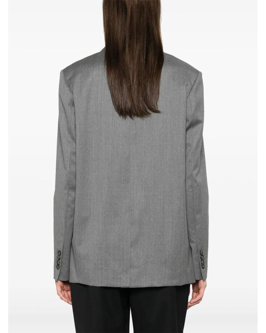 Loulou de Saison Gray Tailored Twill Blazer