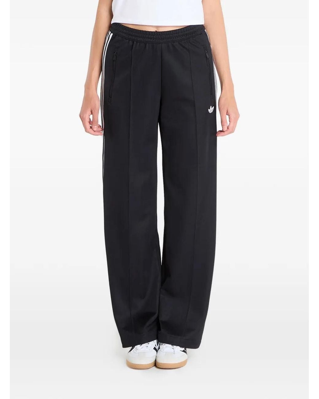 Adidas Blue Classic Logo-Embroidered Track Pants