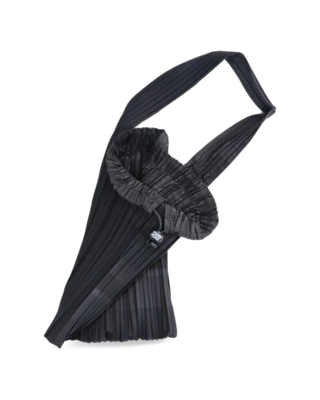 Pleats Please Issey Miyake Black Small Pleats Swan Tote Bag