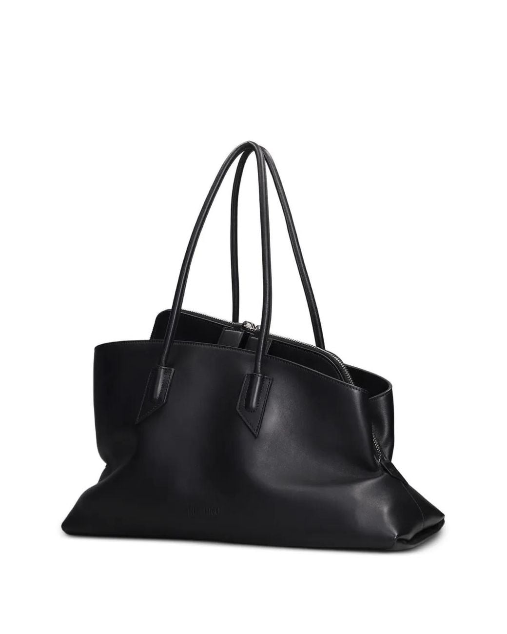 The Attico Black La Passeggiata Medium Top Handle Bag