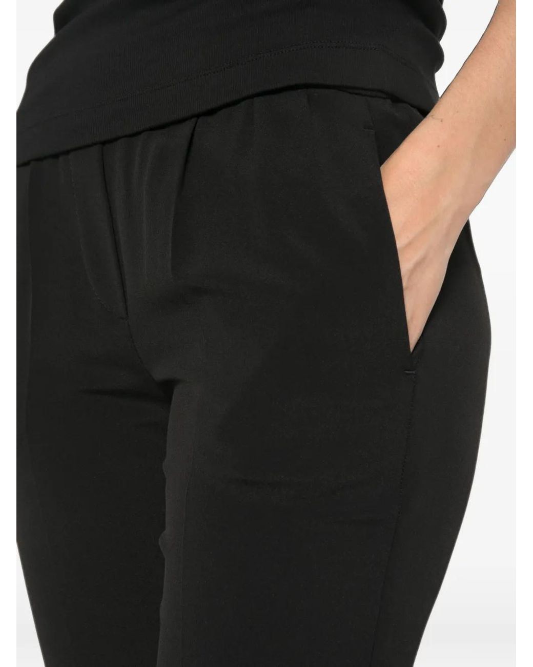 Brunello Cucinelli Black Pantalon Fuselé À Coupe Courte