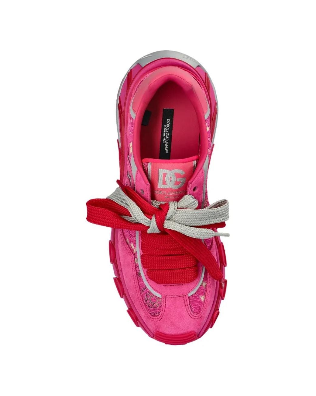 Dolce & Gabbana Pink Dg Country Road Fabric Sneakers