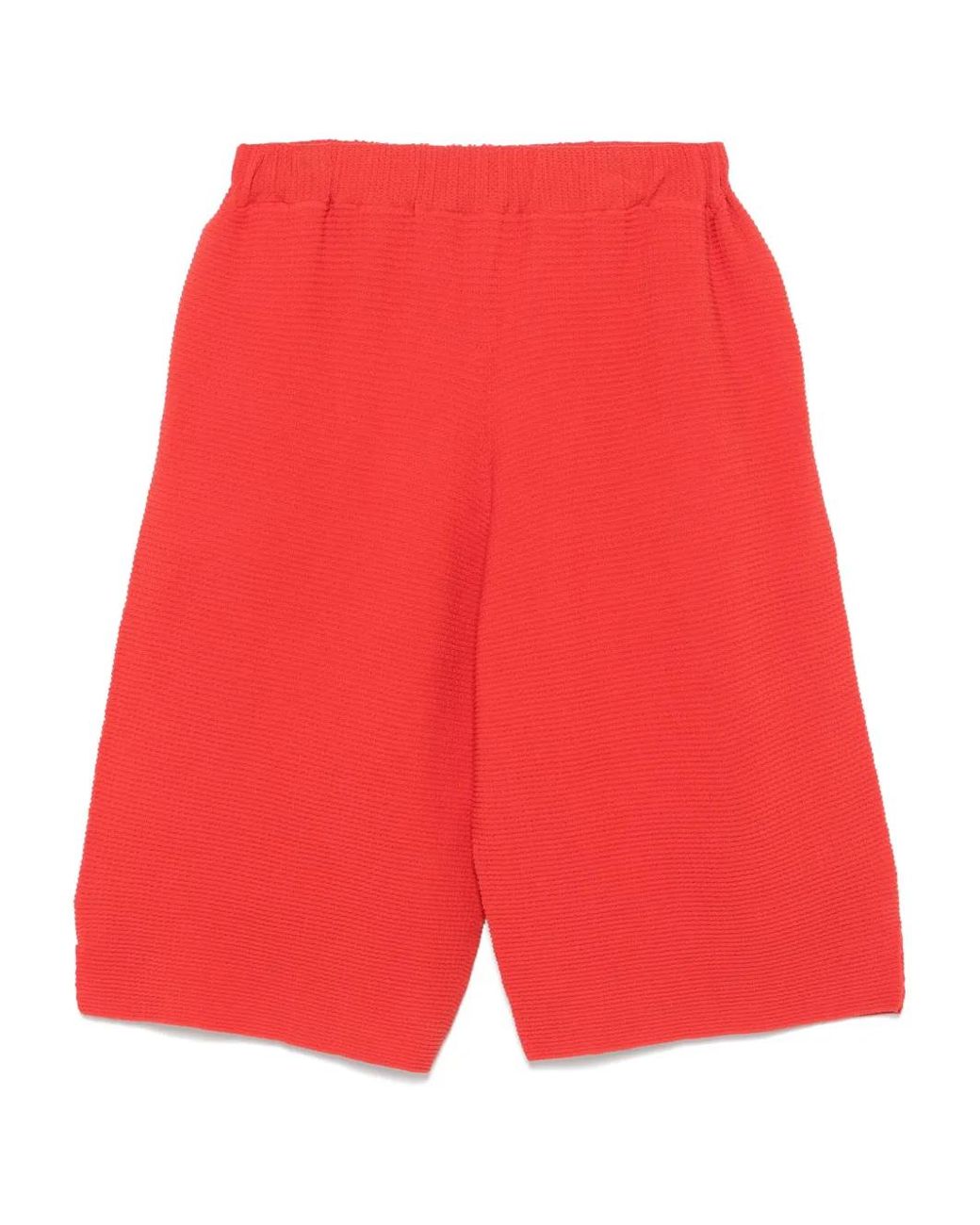 Homme Plissé Issey Miyake Red Cotton Shorts for men