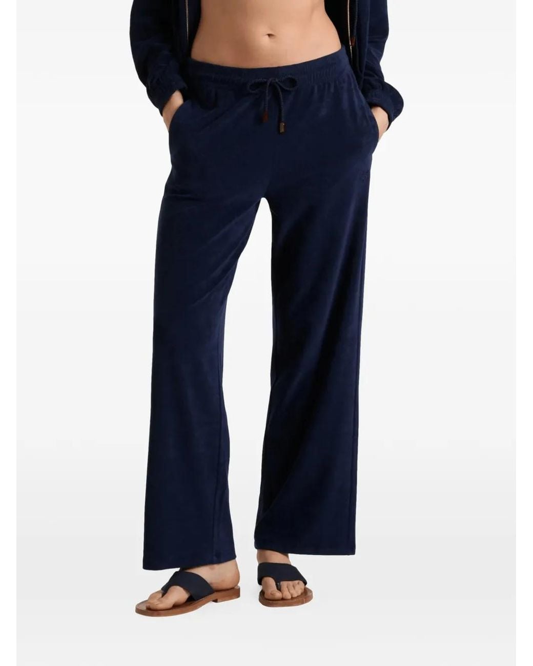 Vilebrequin Blue Terry-Fabric Drawstring Trousers