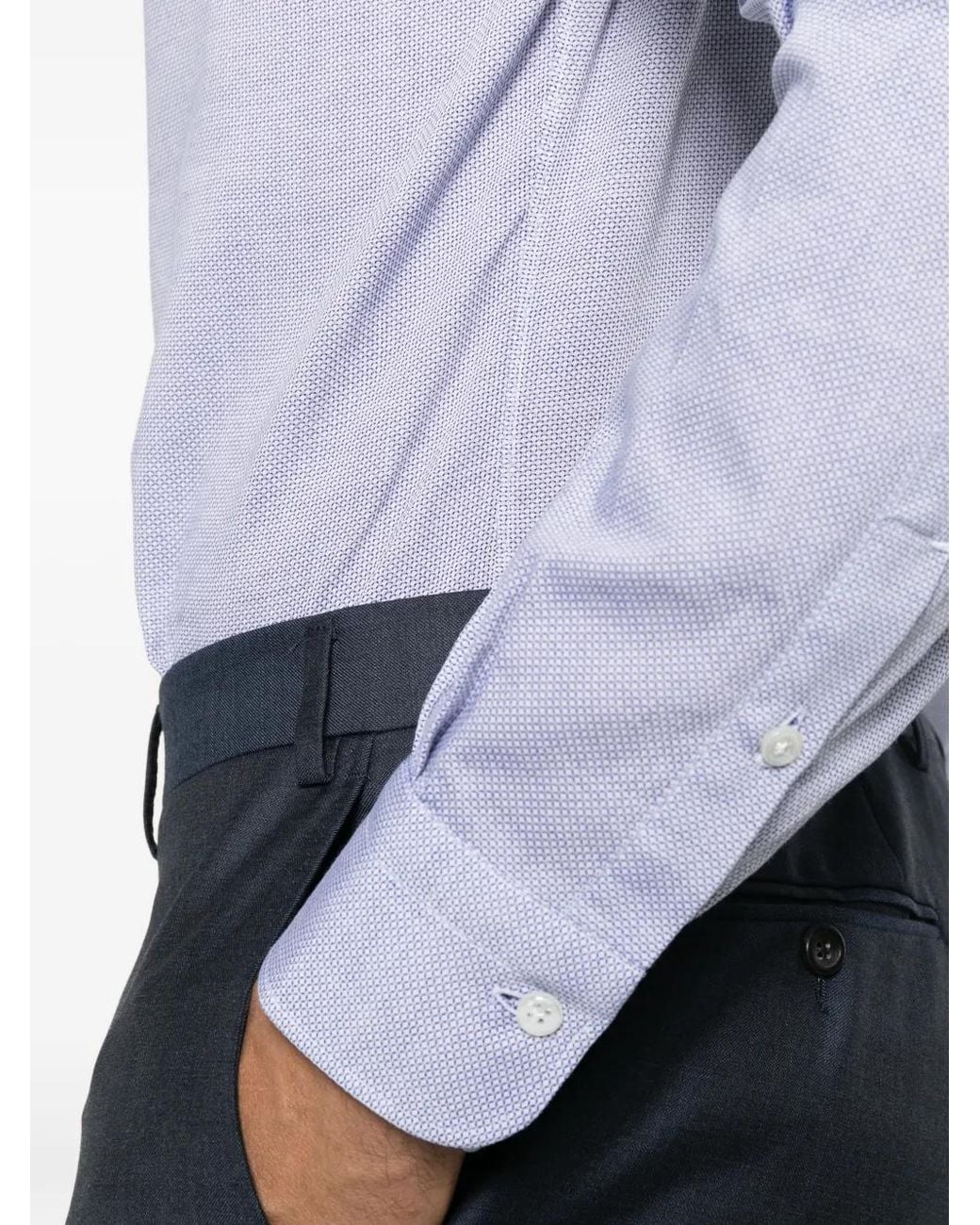 Barba Napoli White Spread-Collar Button-Up Shirt for men