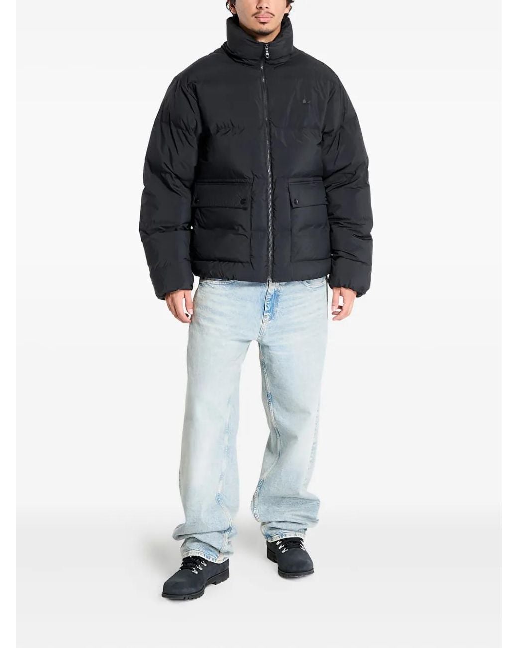 Adidas Black Hooded Puffer Jacket for men