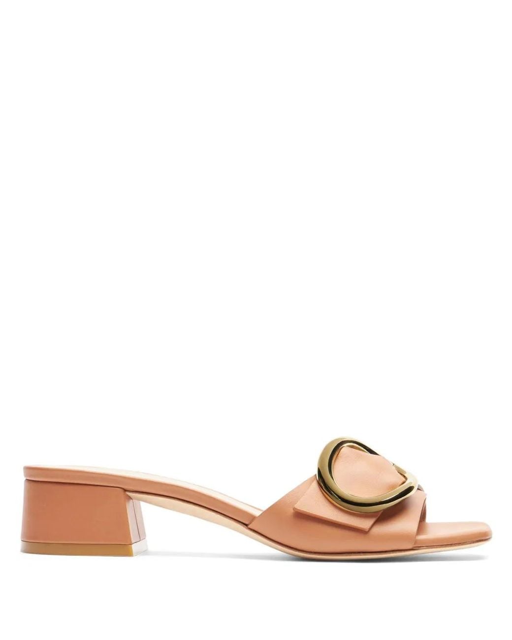 Stuart Weitzman Brown Benni Leather Mules