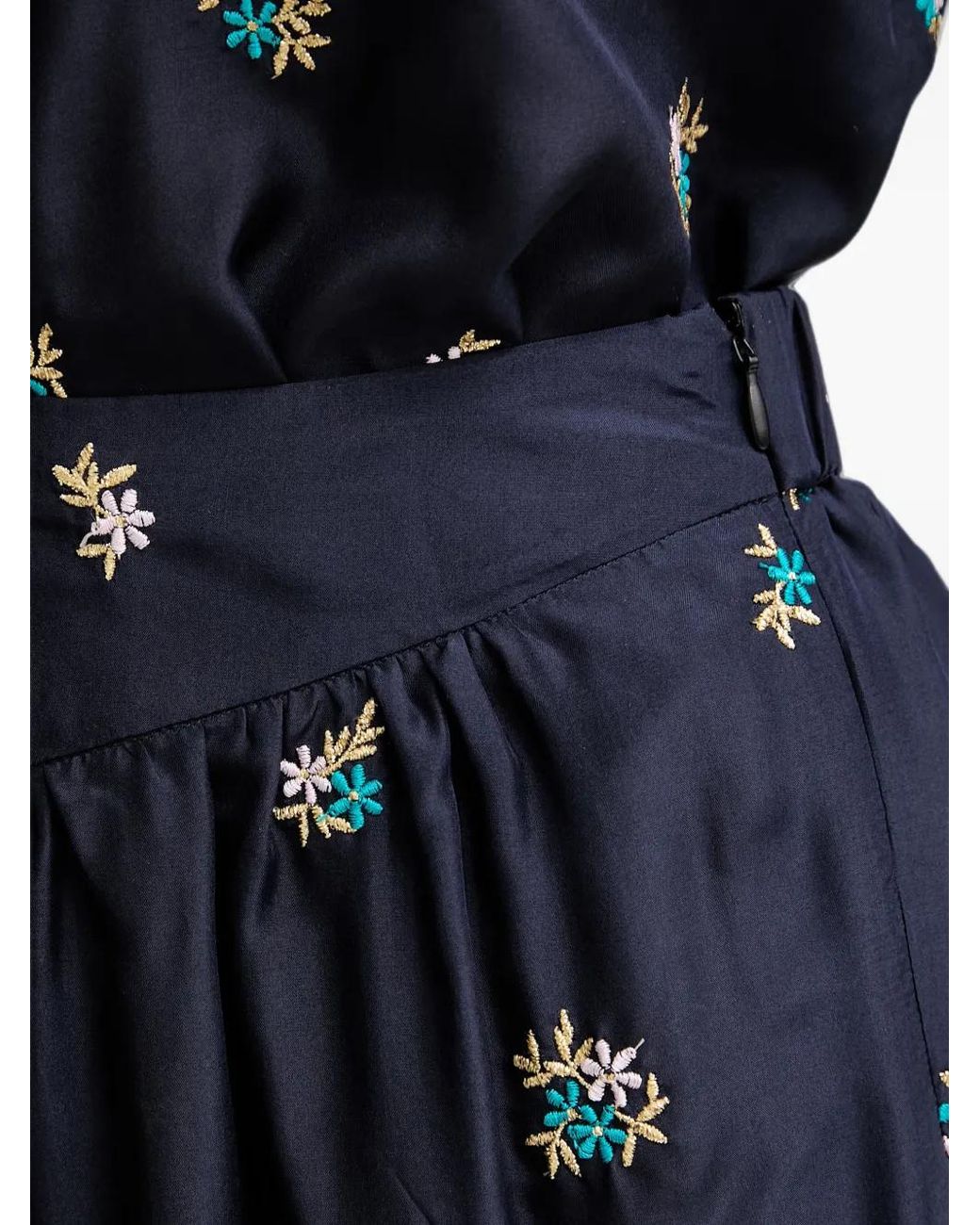 Forte_forte Black Floral-Embroidered Trousers