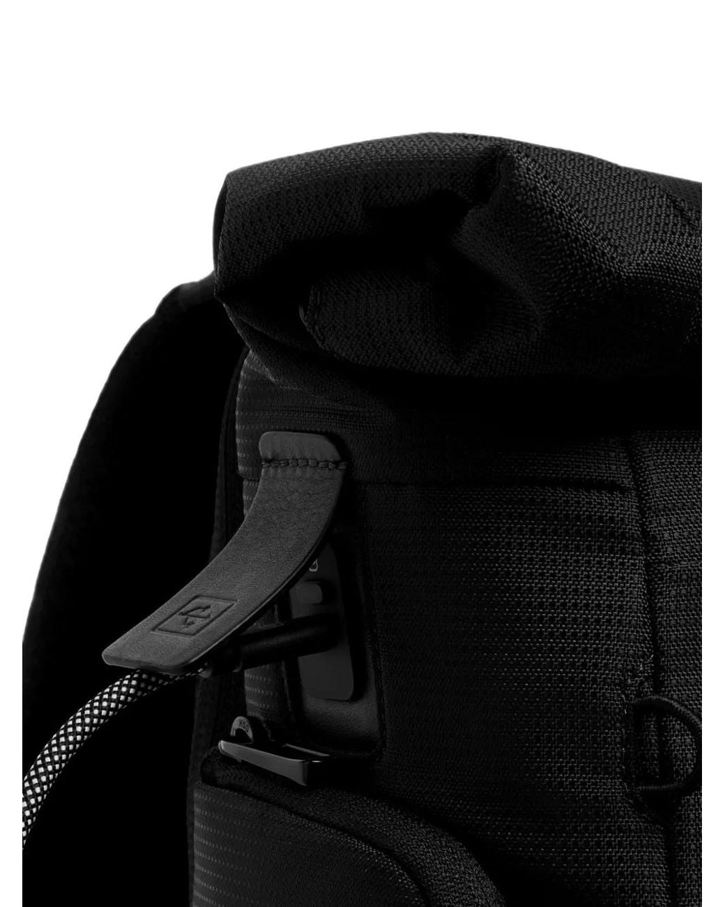 Piquadro Black Roll-Top Buckle-Fastening Backpack for men