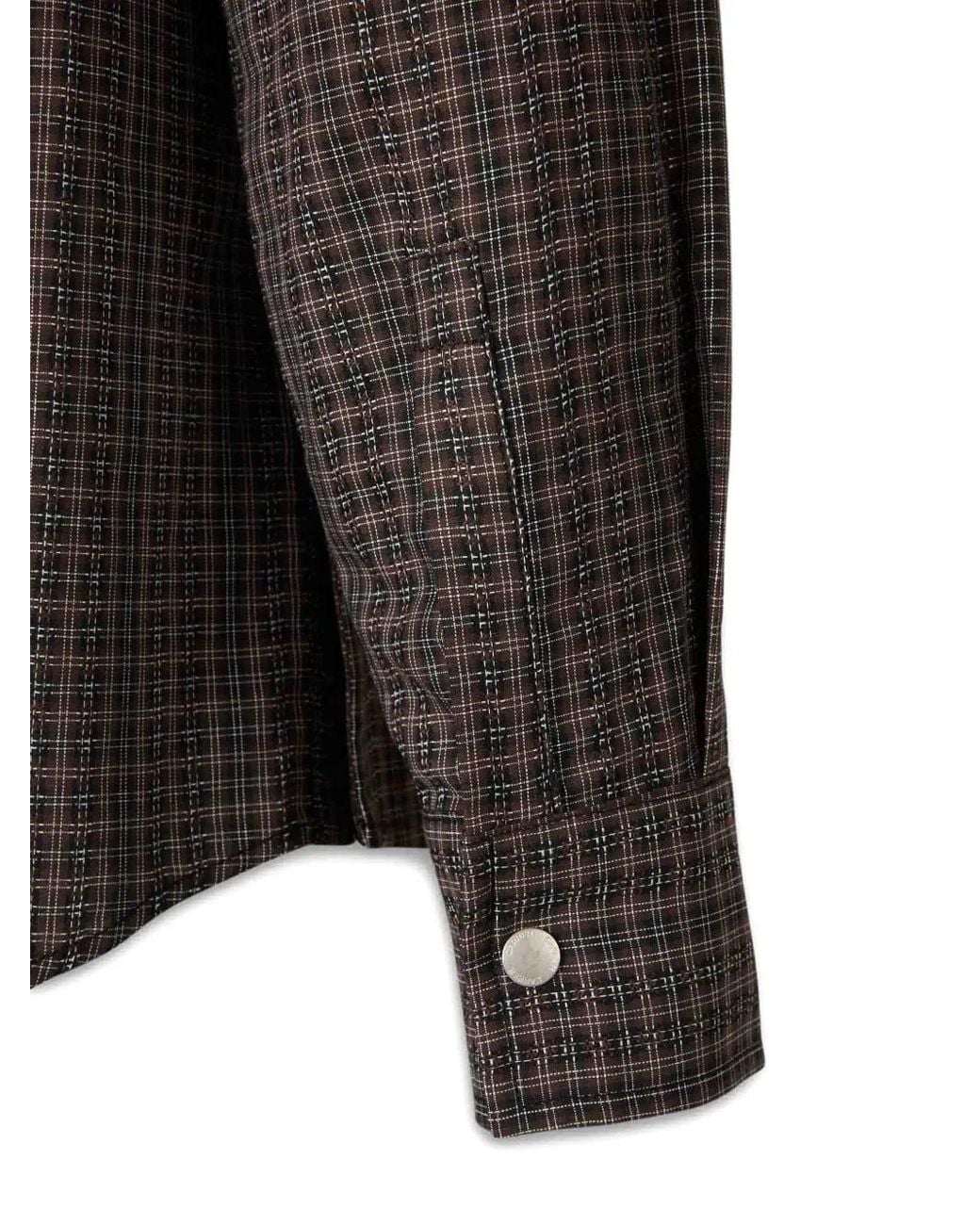 Camicia A Quadri di Carrera in Gray da Uomo