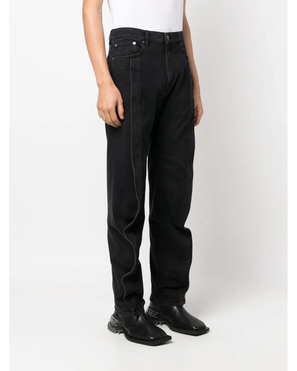 Y. Project Black Slim Banana Denim Jeans
