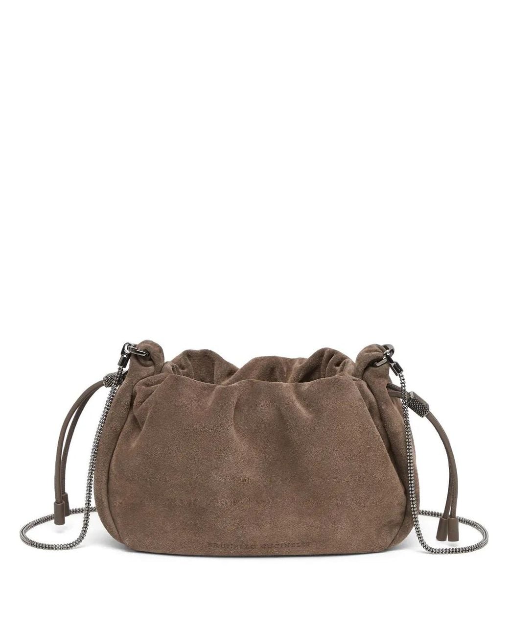 Brunello Cucinelli Brown Leather Shoulder Bag