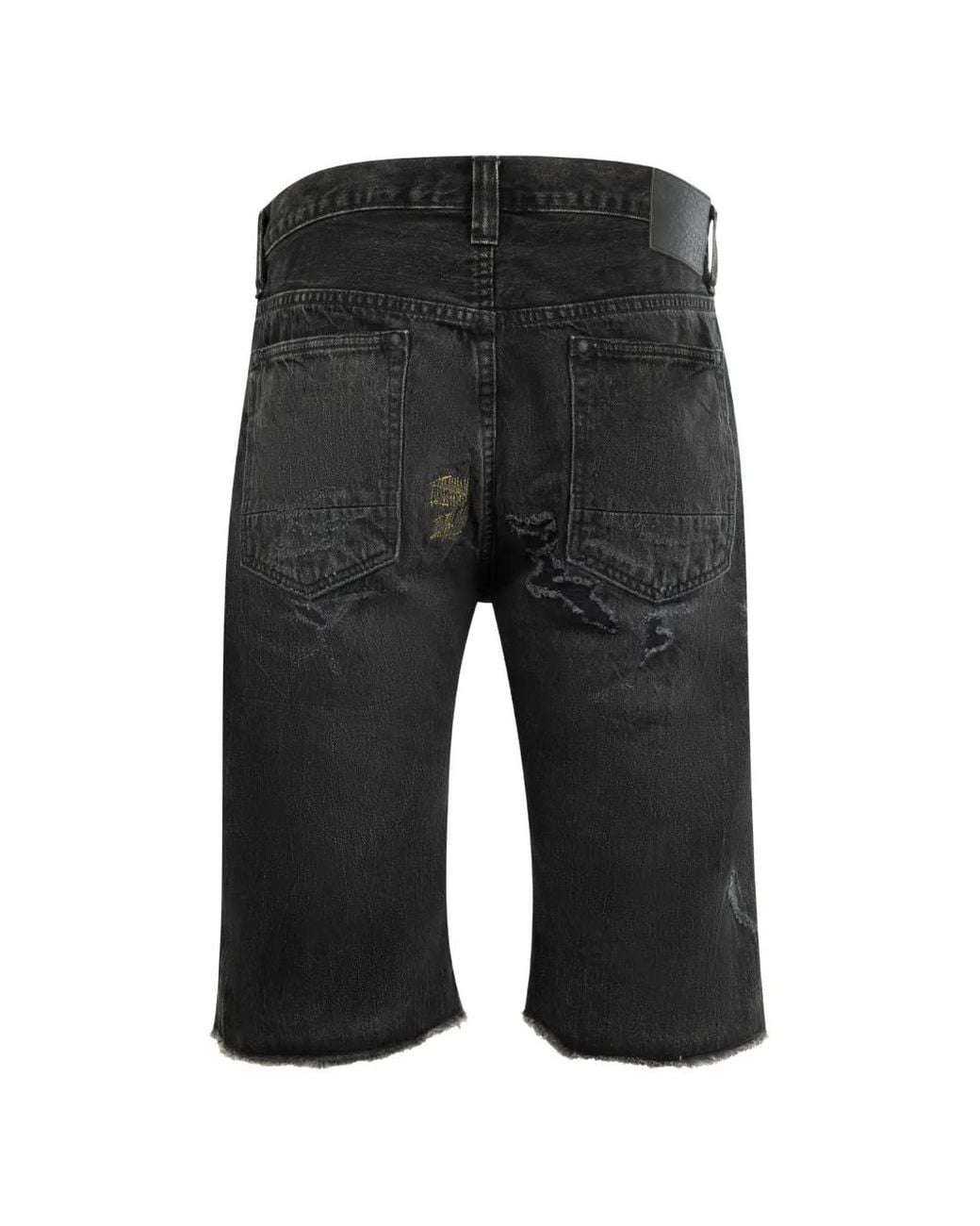Mastercraft Union Black Ripped Shorts for men
