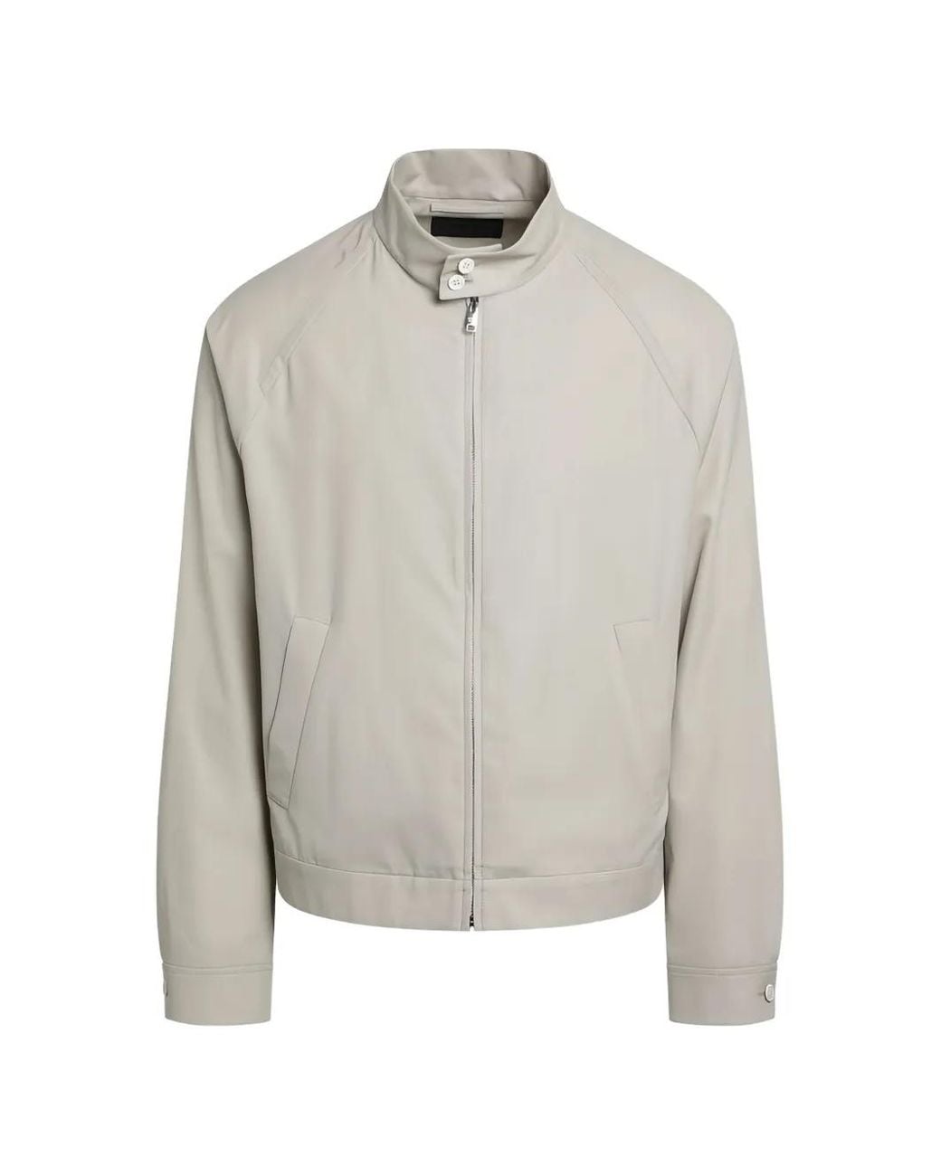 Prada White Zip-Up Cotton Jacket for men