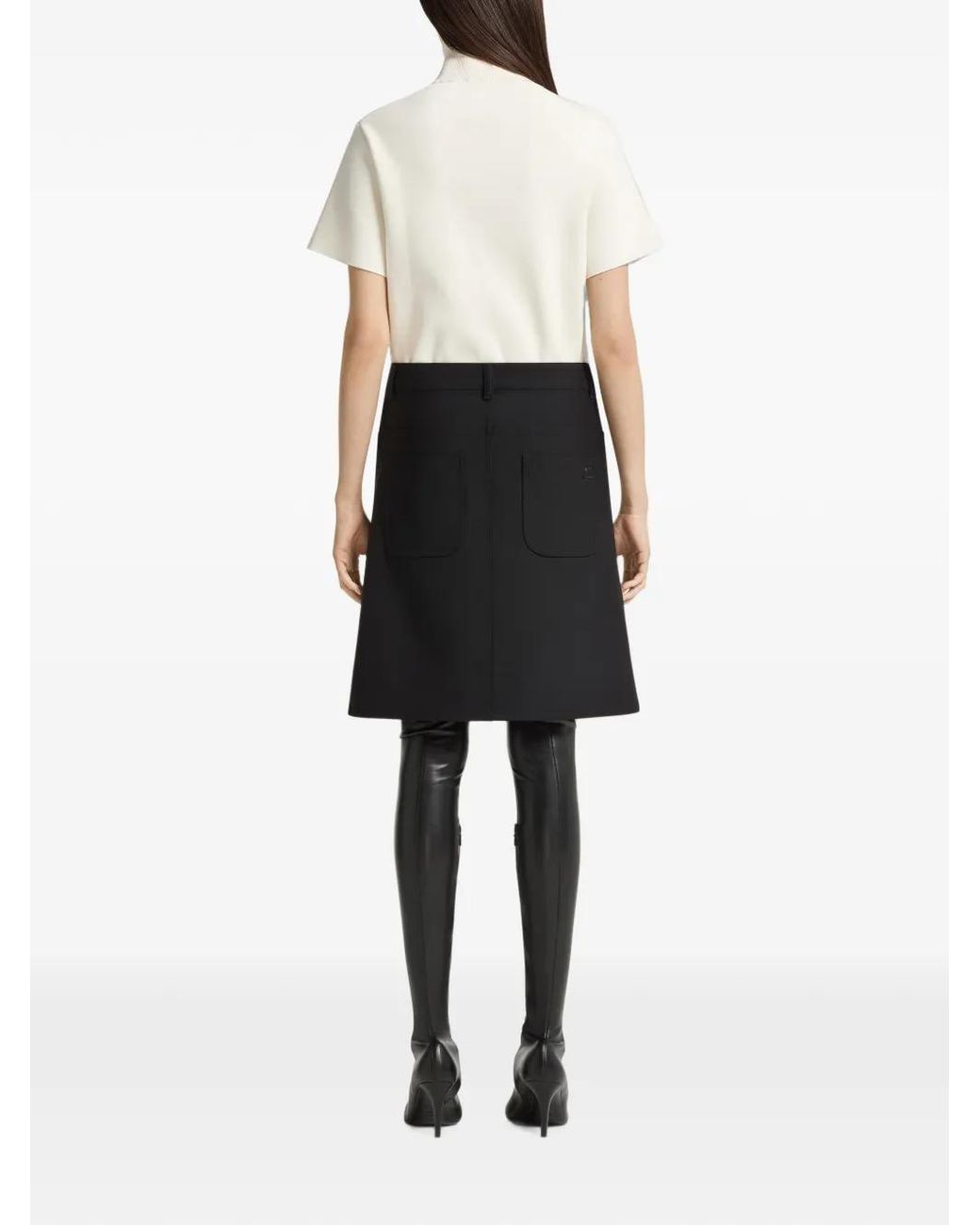 Courreges White Milano-Knit High-Neck Sweater