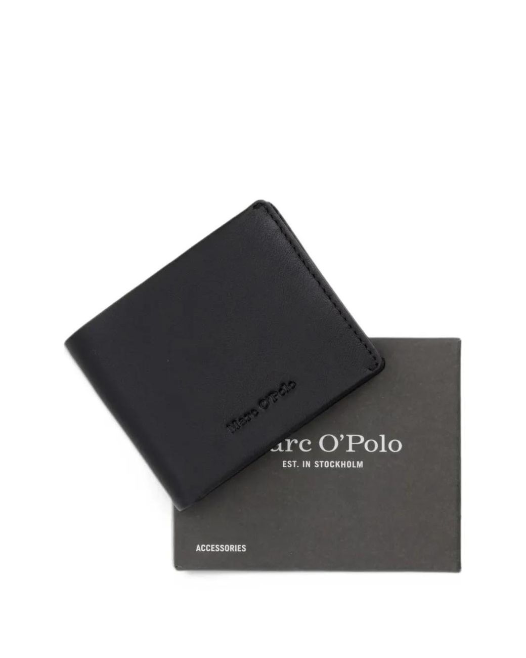 Marc O' Polo Black Portefeuille Pliant À Logo Embossé for men