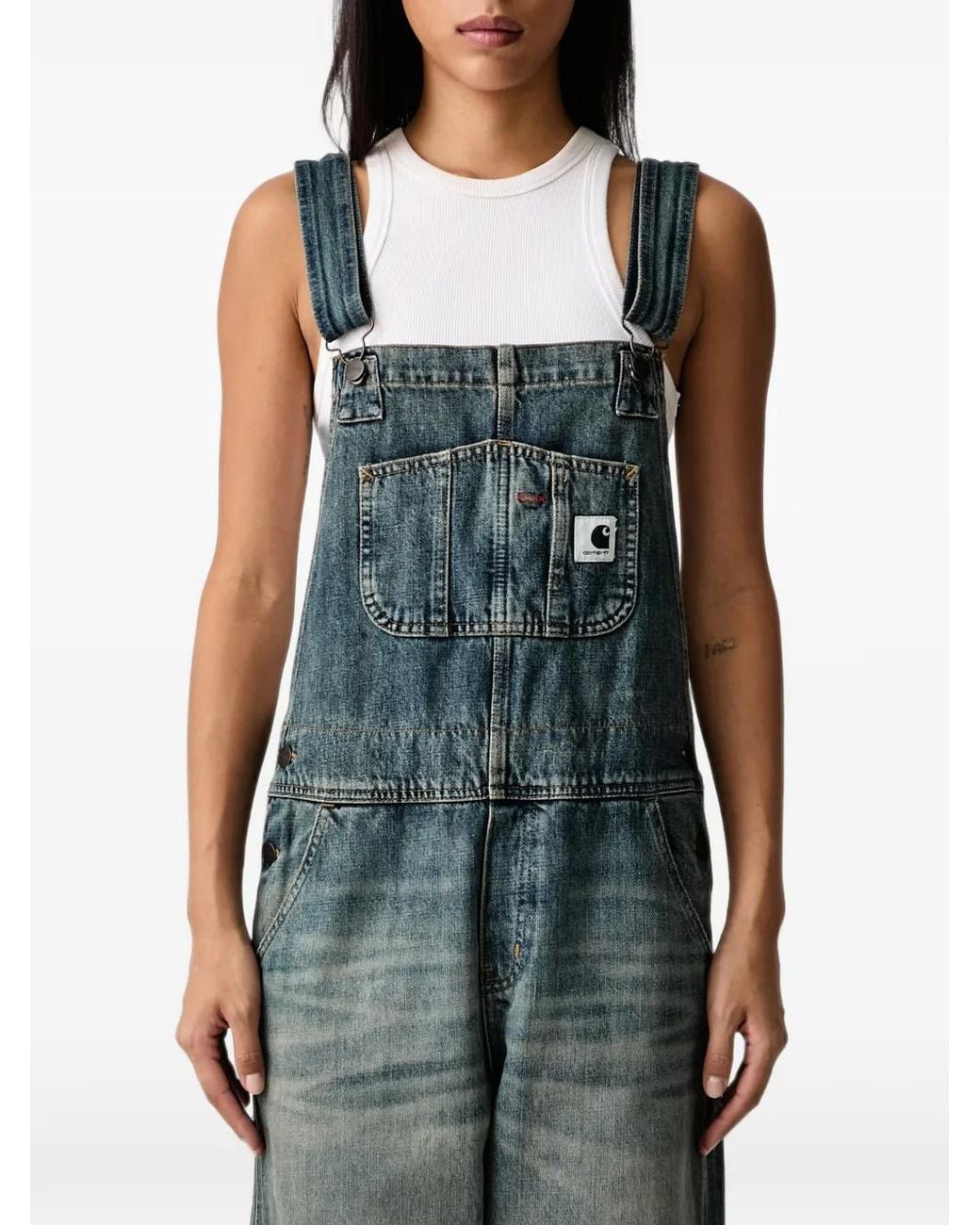 Carhartt Blue Faded-Effect Dungarees