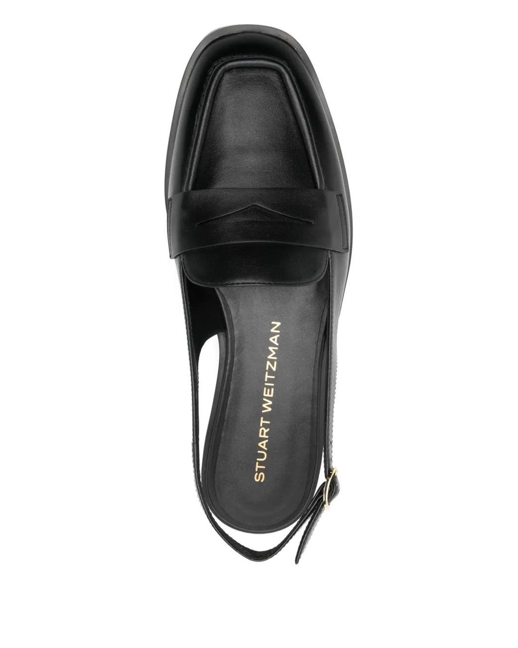 Stuart Weitzman Black Slingback Loafers
