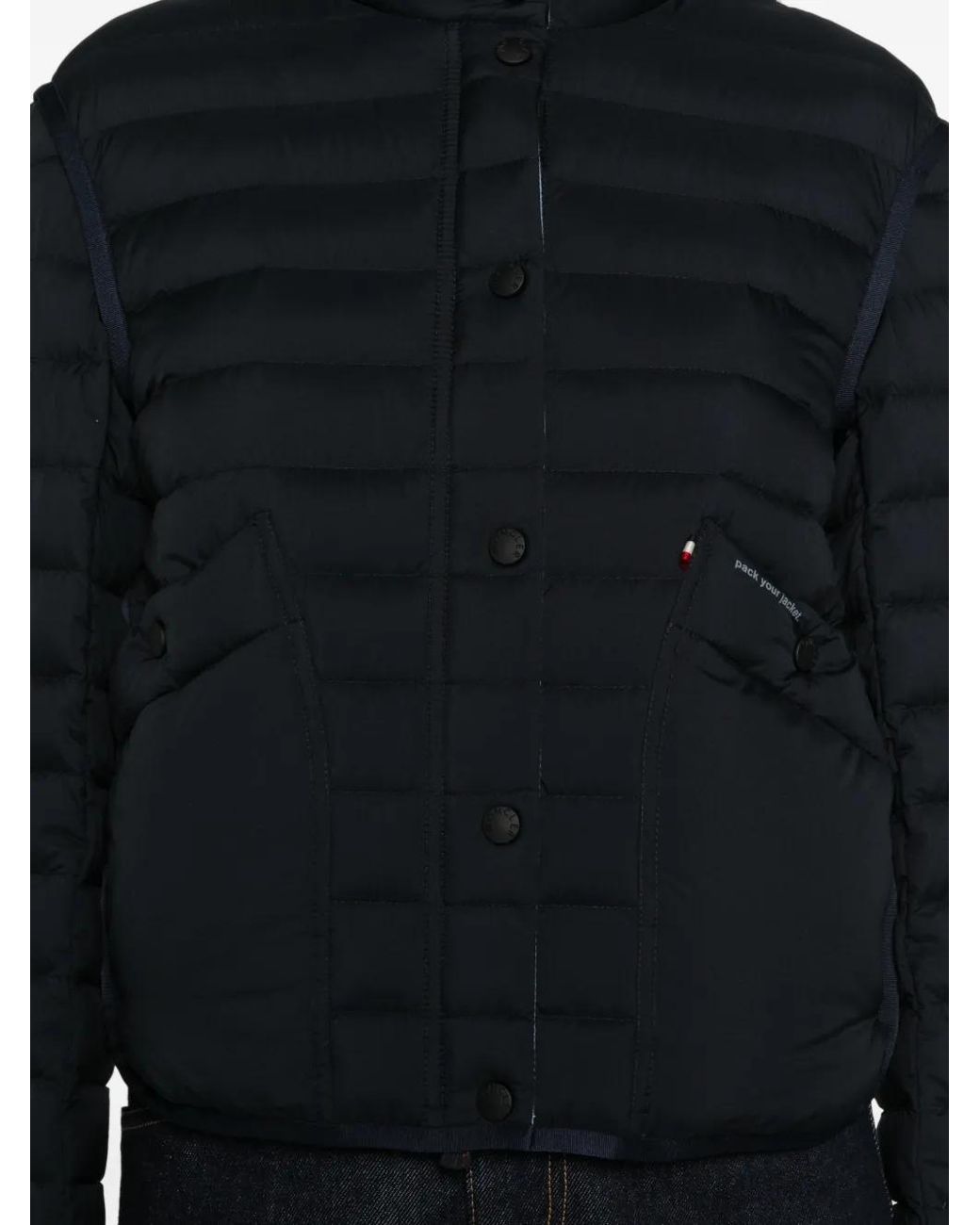 Moncler Black Madulains Button Quilted Jacket
