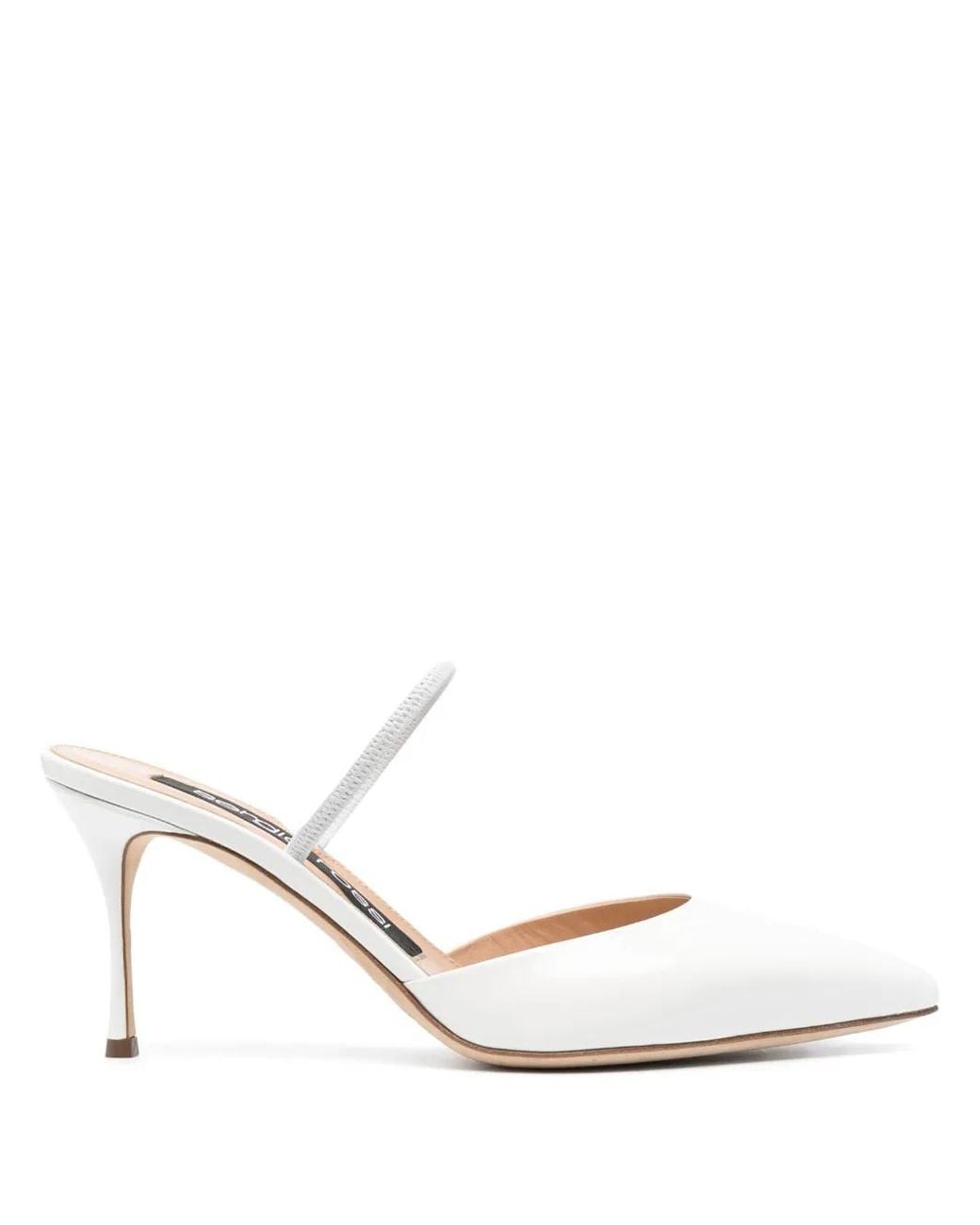 Sergio Rossi White Godiva Mules