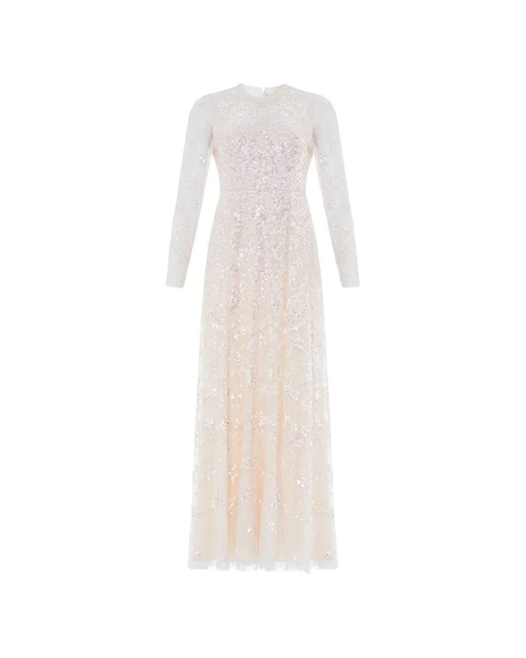 Needle & Thread Freya Sequin-Embellished Maxi Dress in White | Lyst